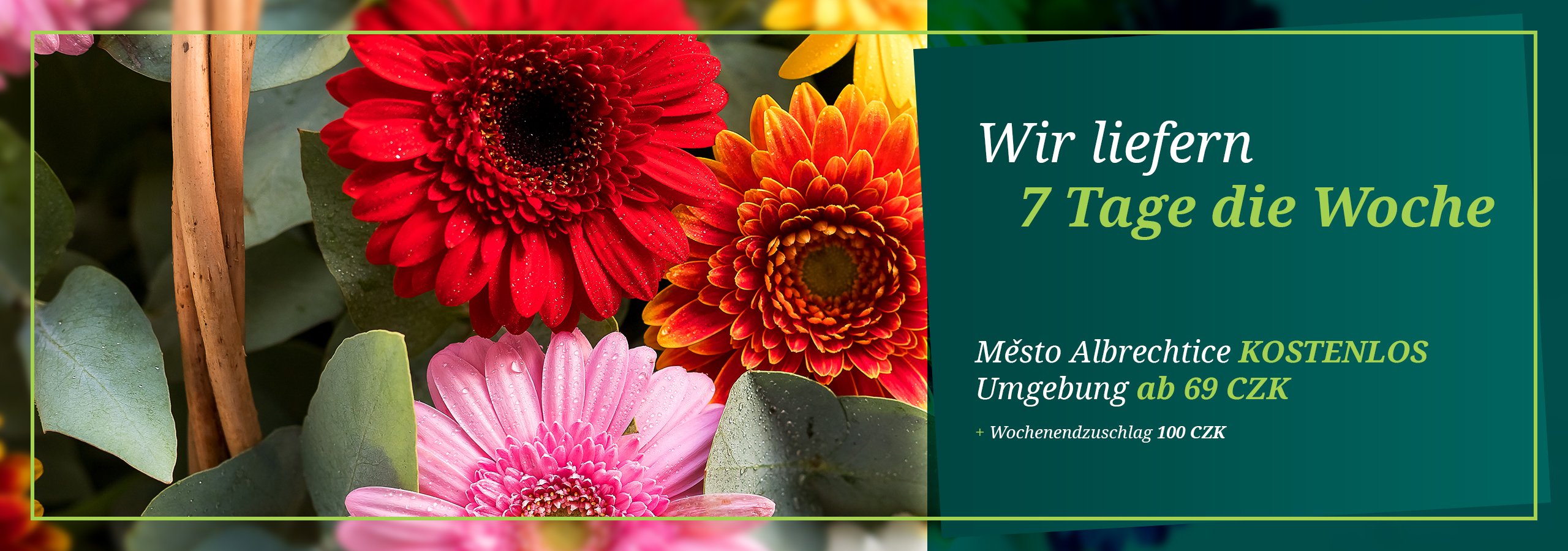 Wir liefern 7 Tage die Woche | Květinářství AIRA