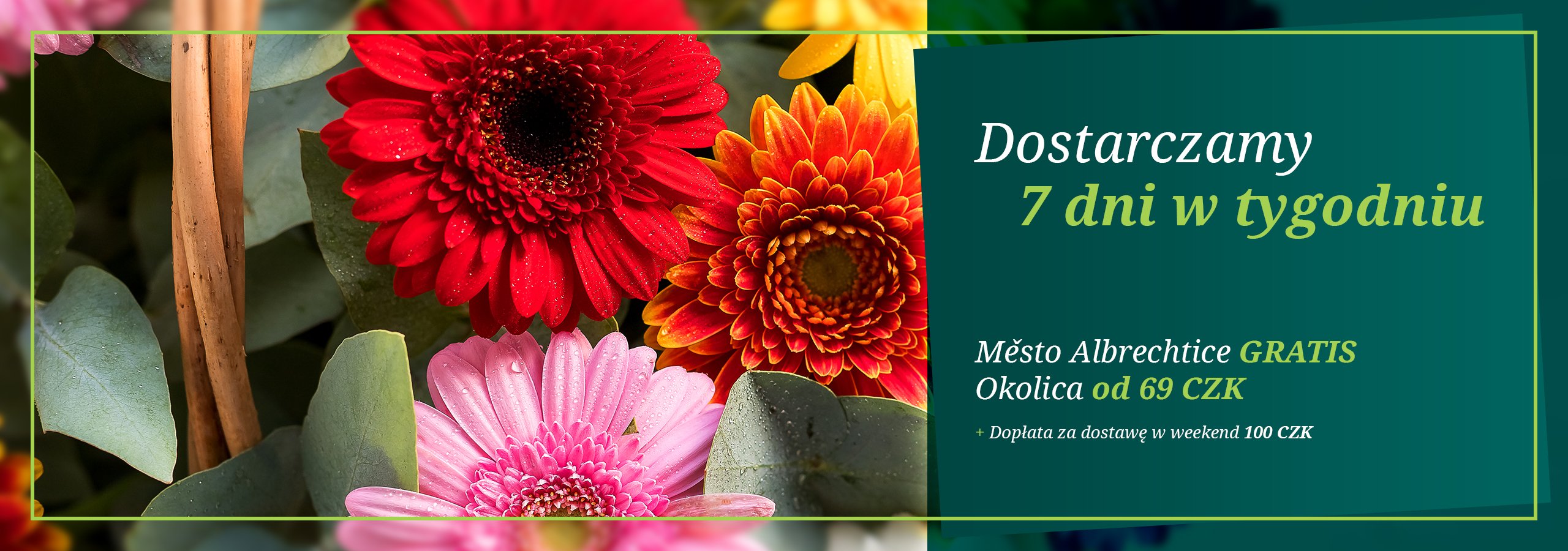 Dostarczamy 7 dni w tygodniu | Květinářství AIRA